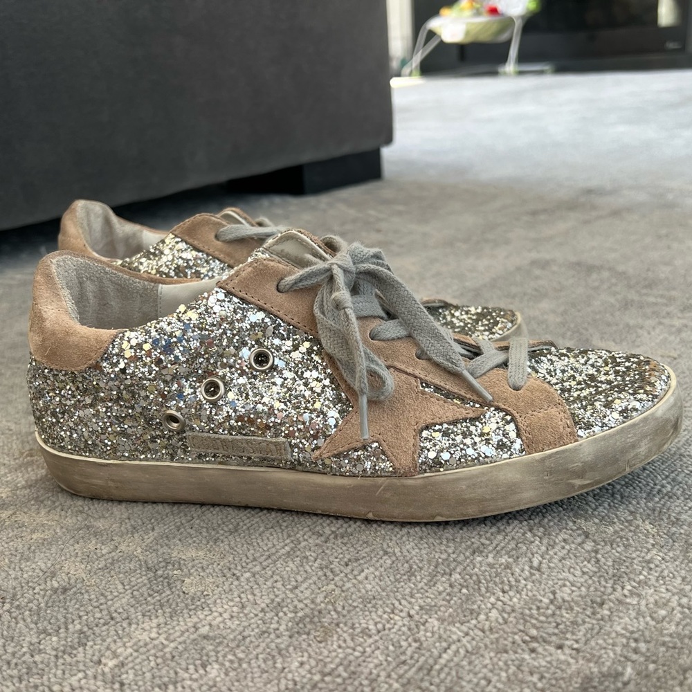 Golden Goose Glitter Superstar Sneakers